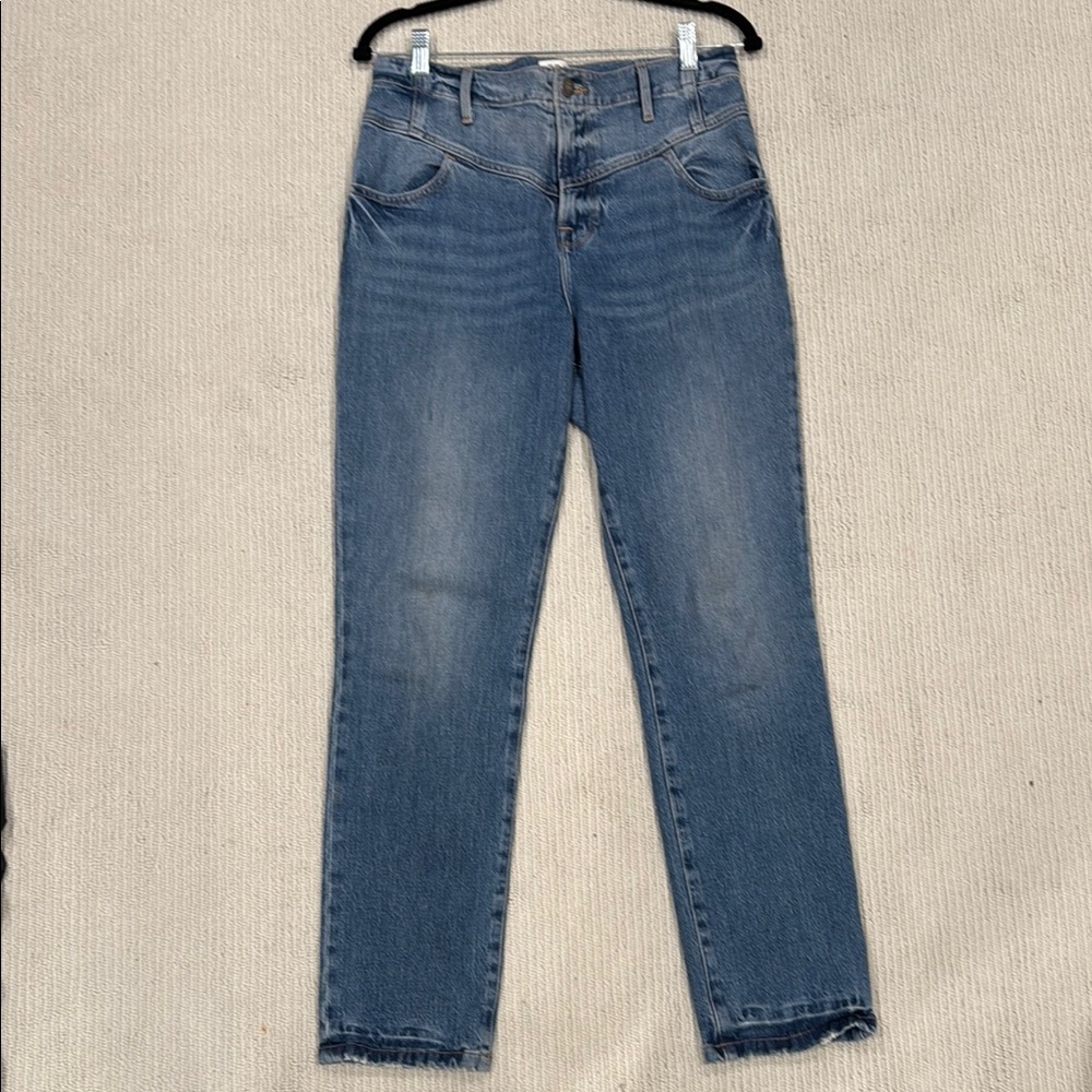 Frame Denim Blue Straight Leg Jeans